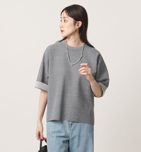 UNITED ARROWS「ニット Tシャツ ‐ウォッシャブル‐」|ニット・セーター|MD.GRAY