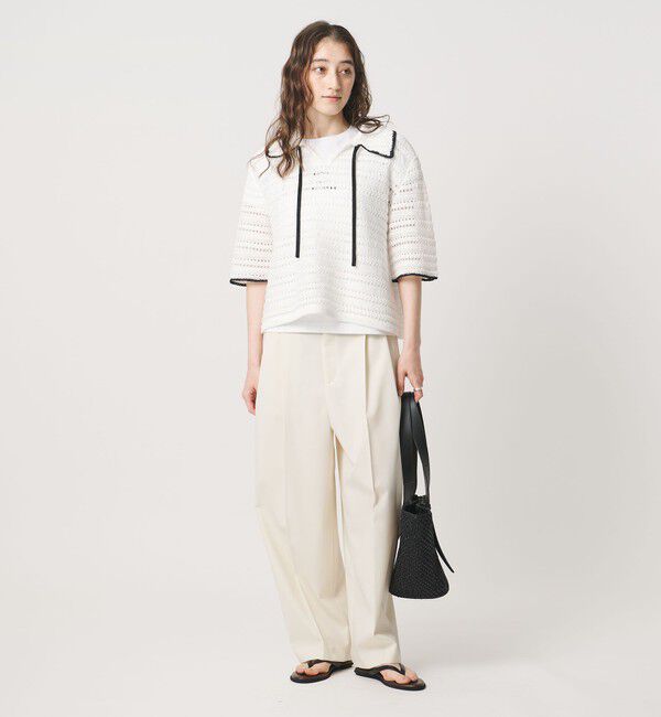 UNITED ARROWS「アイレット バイカラー ニット」|ニット・セーター|