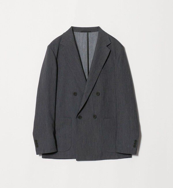 UNITED ARROWS「テックデニム ダブル 4ボタン テーラードジャケット UA COZY ウォッシャブル ヨコストレッチ」|テーラードジャケット|