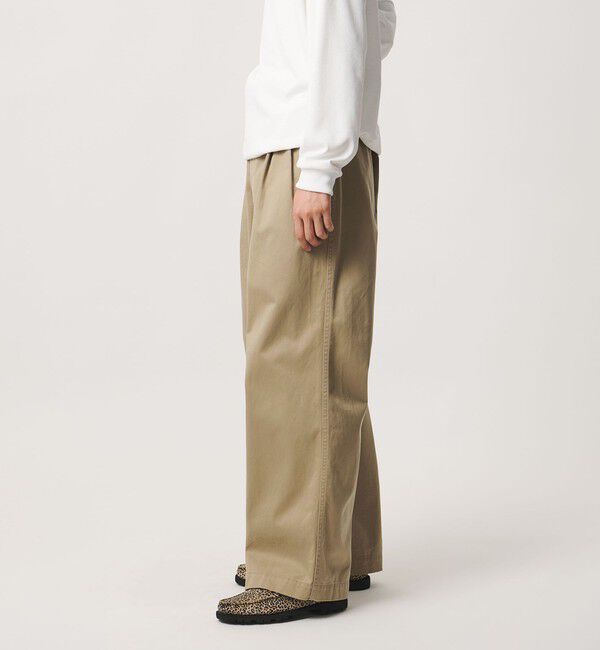 UNITED ARROWS「＜District＞ウォッシュド チノ ２プリーツ ワイドパンツ」|チノ|