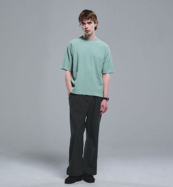 UNITED ARROWS green label relaxing「コットンナイロン リンクス クルーネック ショートスリーブ ニット -ウォッシャブル-」|ニット・セーター|