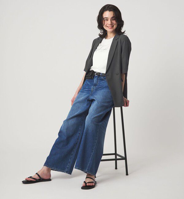 UNITED ARROWS green label relaxing「エアシカル ハーフスリーブ ジャケット  マシンウォッシャブル 接触冷感 通気性」|テーラードジャケット|