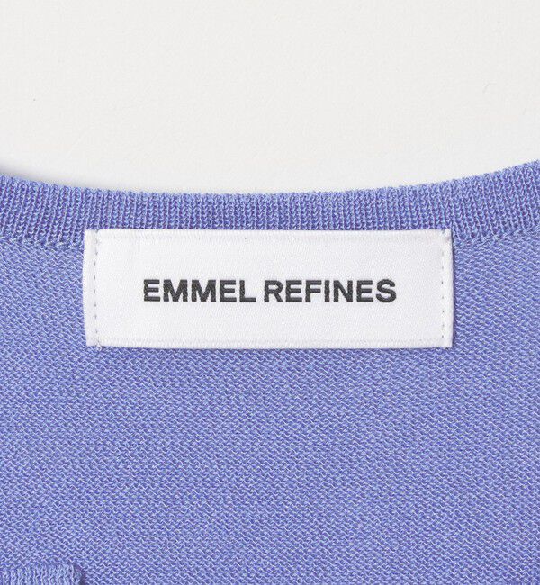 EMMEL REFINES「＜EMMEL REFINES＞EM HWキーネック キリカエパフ 7SL カーディガン」|カーディガン|