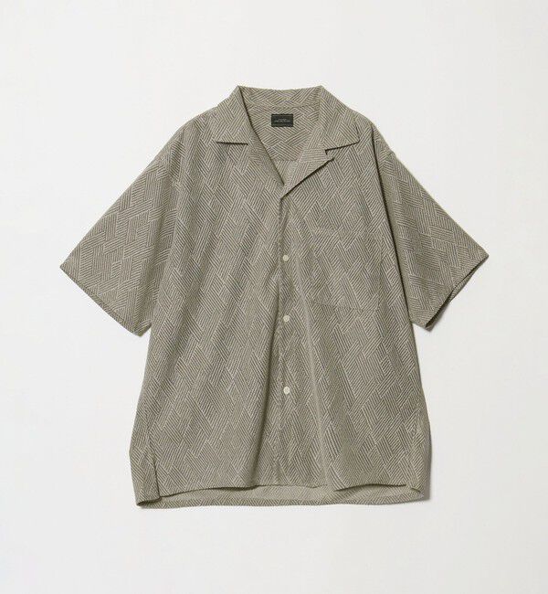 UNITED ARROWS green label relaxing「ダイヤ ヘリンボーン メッシュ オープンカラー 半袖 シャツ」|シャツ・ブラウス|