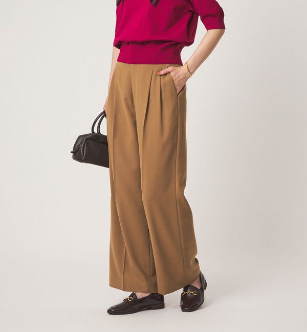 UNITED ARROWS green label relaxing「［size SHORT/TALLあり］Daily Chic 2タック ワイド パンツ」|スラックス|