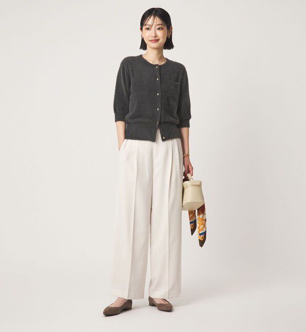 UNITED ARROWS green label relaxing「フラッフフェザー ハーフスリーブ ニット カーディガン」|カーディガン|