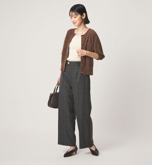 UNITED ARROWS green label relaxing「フラッフフェザー ハーフスリーブ ニット カーディガン」|カーディガン|
