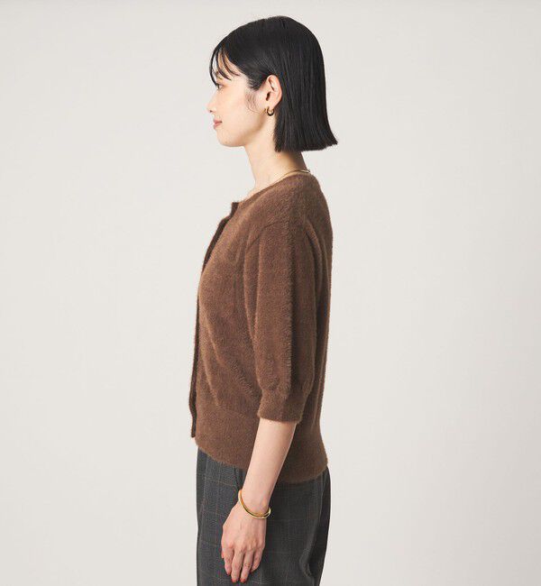 UNITED ARROWS green label relaxing「フラッフフェザー ハーフスリーブ ニット カーディガン」|カーディガン|