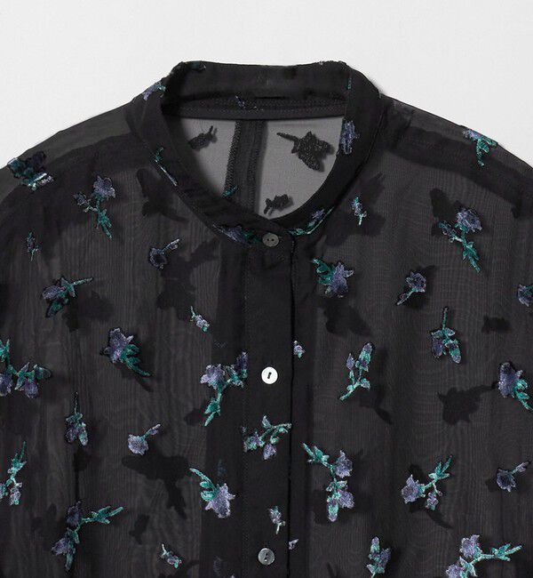 UNITED ARROWS green label relaxing「シアー フラワー シャツ」|シャツ・ブラウス|