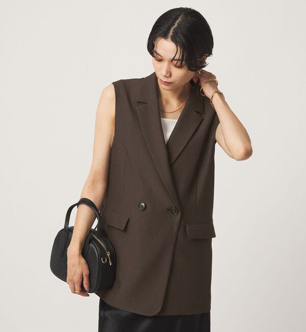 UNITED ARROWS green label relaxing「ツイードライク ジレ マシンウォッシャブル 帯電防止 」|ベスト・ジレ|