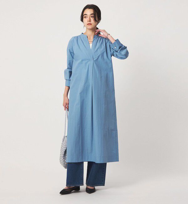 UNITED ARROWS green label relaxing「スキッパー ワンピース」|ワンピース|LT.BLUE