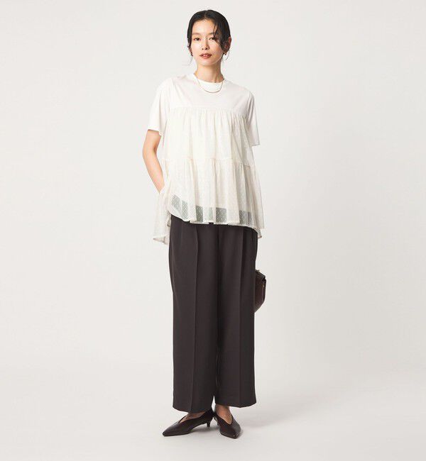 UNITED ARROWS green label relaxing「ドットチュール ティアード プルオーバー カットソー」|Tシャツ・カットソー|
