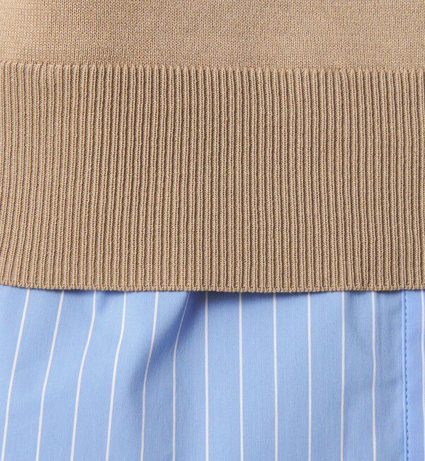 UNITED ARROWS green label relaxing「2WAY スキッパー シャツ プルオーバー ニット 5分袖 」|ニット・セーター|