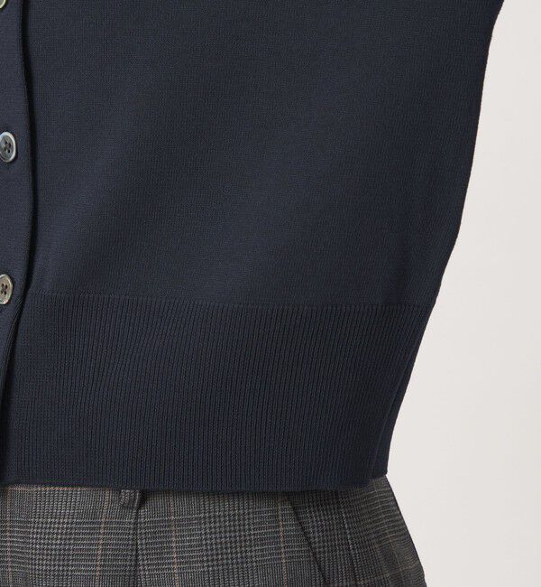 UNITED ARROWS green label relaxing「2WAY レース ポロ襟 5分袖 ニット カーディガン」|カーディガン|