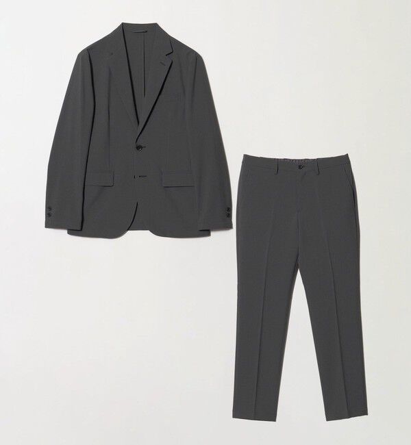 UNITED ARROWS green label relaxing「【WEB限定】JUST fit ドライポリエステル ナロー セットアップ -吸水速乾-」|テーラードジャケット|DK.GRAY