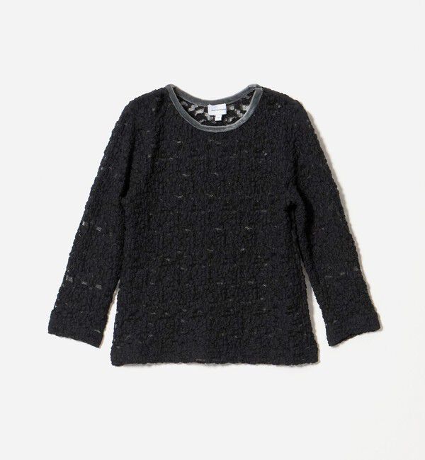 UNITED ARROWS green label relaxing「フラワー ジャガード シアー トップス / キッズ 110cm-130cm」|Tシャツ・カットソー|BLACK