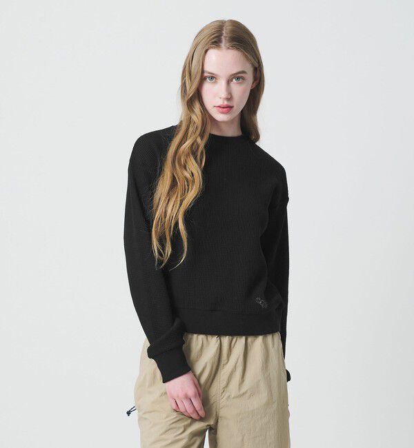 California General Store「＜CGS.＞ワッフル プルオーバー カットソー / ウィメンズ」|Tシャツ・カットソー|BLACK