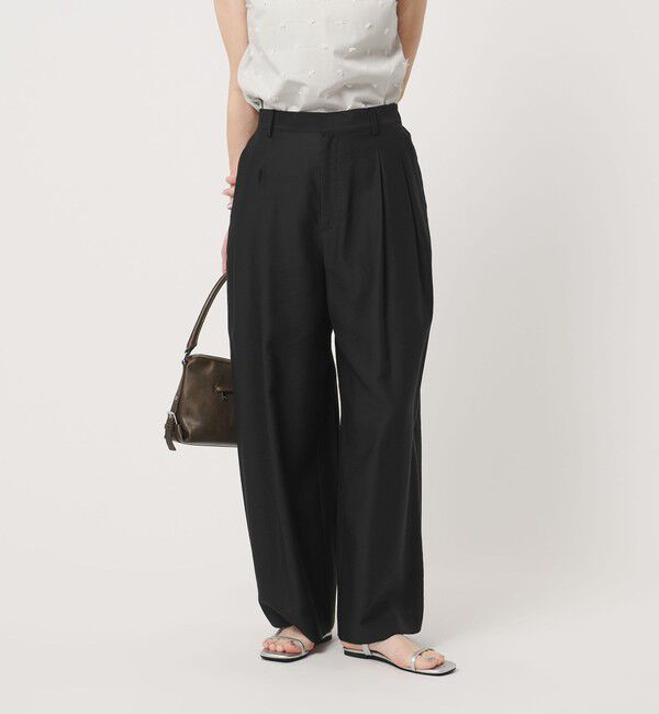 BEAUTY&YOUTH UNITED ARROWS「セルロースナイロン ツイル タック ワイドパンツ ウォッシャブル」|その他|