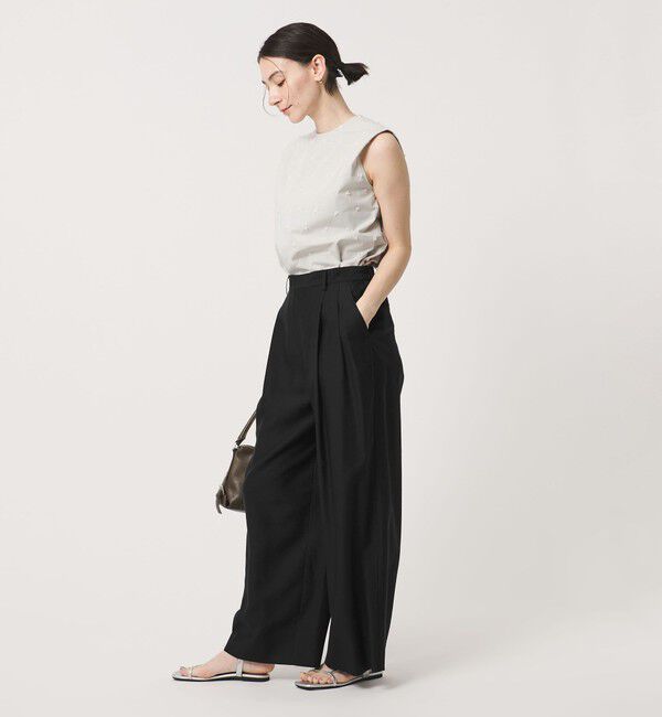 BEAUTY&YOUTH UNITED ARROWS「セルロースナイロン ツイル タック ワイドパンツ ウォッシャブル」|その他|