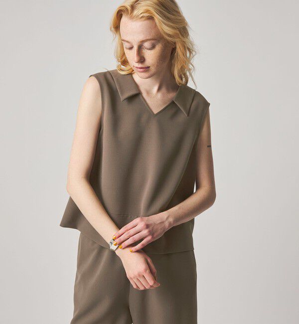 STEVEN ALAN「＜Steven Alan＞フレア ノースリーブ プルオーバー」|シャツ・ブラウス|