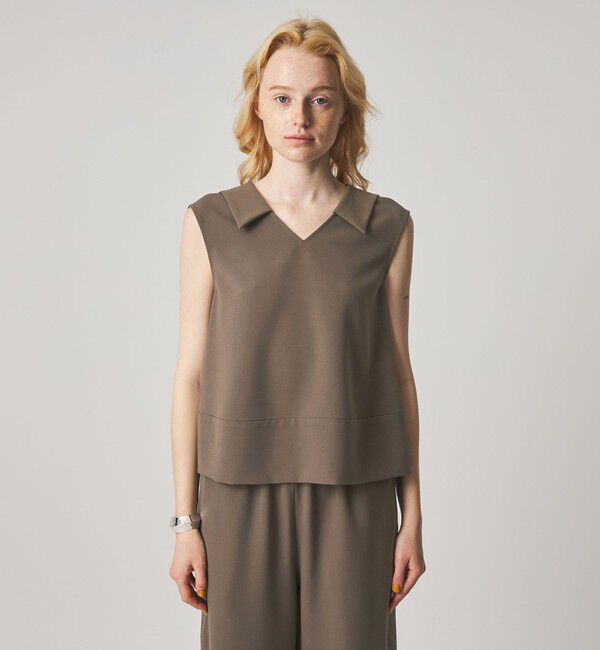 STEVEN ALAN「＜Steven Alan＞フレア ノースリーブ プルオーバー」|シャツ・ブラウス|