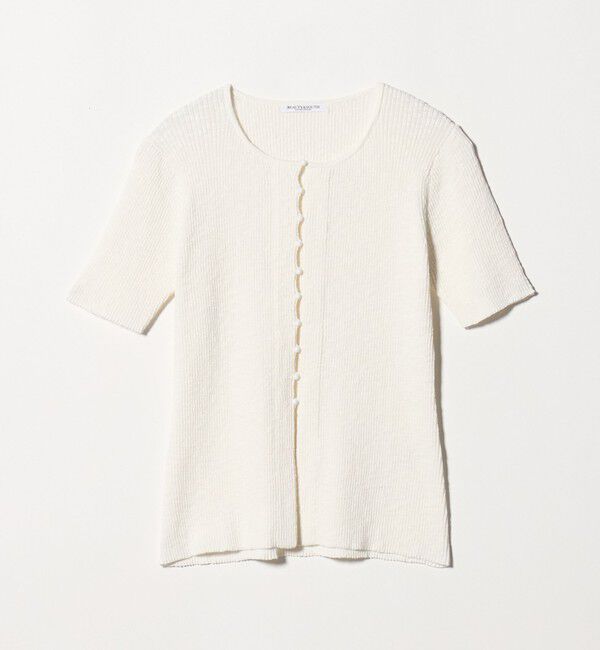 BEAUTY&YOUTH UNITED ARROWS「麻ブレンド スラブ フロントボタン ショートスリーブ カーディガン ウォッシャブル」|カーディガン|
