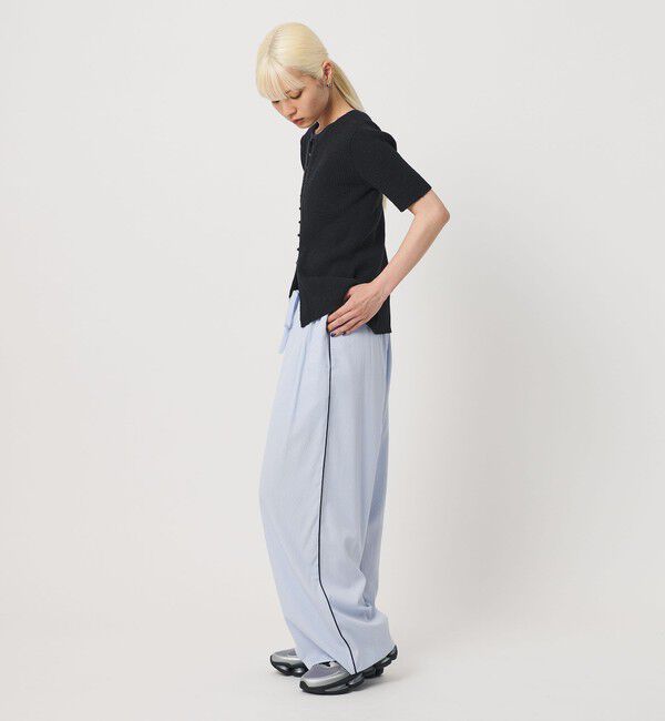 BEAUTY&YOUTH UNITED ARROWS「麻ブレンド スラブ フロントボタン ショートスリーブ カーディガン ウォッシャブル」|カーディガン|