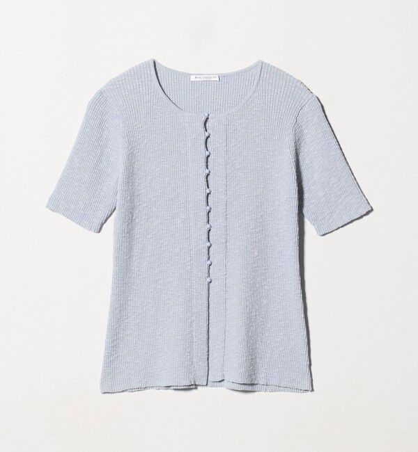 BEAUTY&YOUTH UNITED ARROWS「麻ブレンド スラブ フロントボタン ショートスリーブ カーディガン ウォッシャブル」|カーディガン|