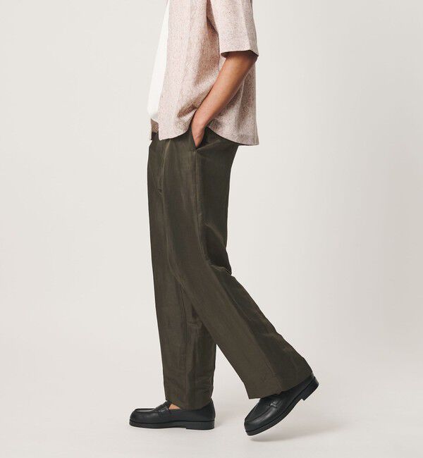 BEAUTY&YOUTH UNITED ARROWS「HI-LINE リネン シルク イージー トラウザー」|チノ|DK.GRAY