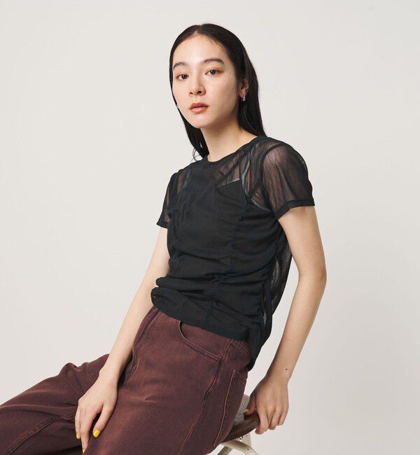 BEAUTY&YOUTH UNITED ARROWS「シャーリング メッシュ Tシャツ」|Tシャツ・カットソー|