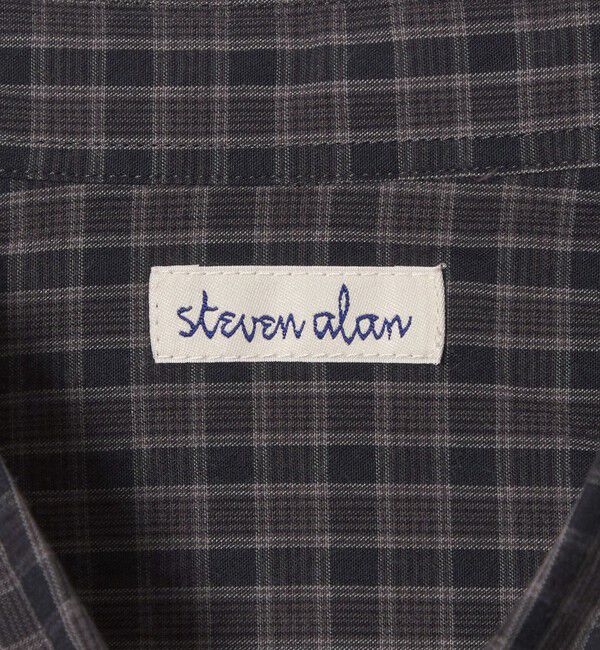 STEVEN ALAN「＜Steven Alan＞ オーガニックコットン ミニチェック リバースシーム シャツ LOOSE」|シャツ・ブラウス|