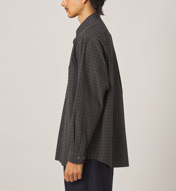STEVEN ALAN「＜Steven Alan＞ オーガニックコットン ミニチェック リバースシーム シャツ LOOSE」|シャツ・ブラウス|