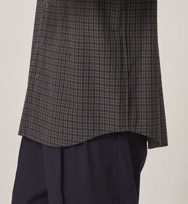 STEVEN ALAN「＜Steven Alan＞ オーガニックコットン ミニチェック リバースシーム シャツ LOOSE」|シャツ・ブラウス|