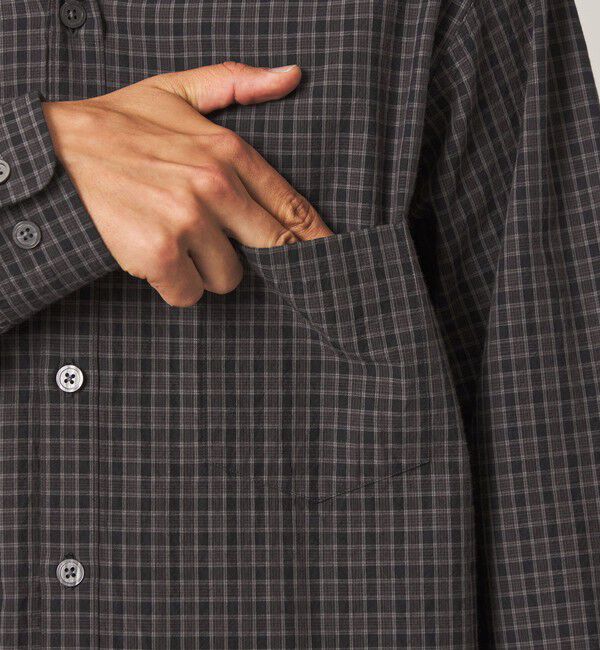 STEVEN ALAN「＜Steven Alan＞ オーガニックコットン ミニチェック リバースシーム シャツ LOOSE」|シャツ・ブラウス|