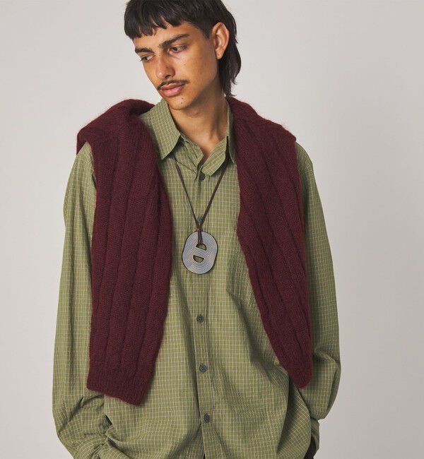 STEVEN ALAN「＜Steven Alan＞ オーガニックコットン ミニチェック リバースシーム シャツ LOOSE」|シャツ・ブラウス|