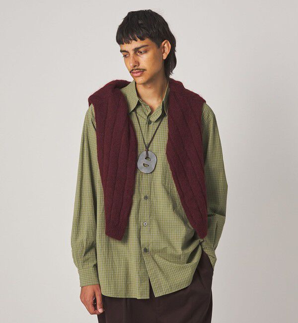 STEVEN ALAN「＜Steven Alan＞ オーガニックコットン ミニチェック リバースシーム シャツ LOOSE」|シャツ・ブラウス|