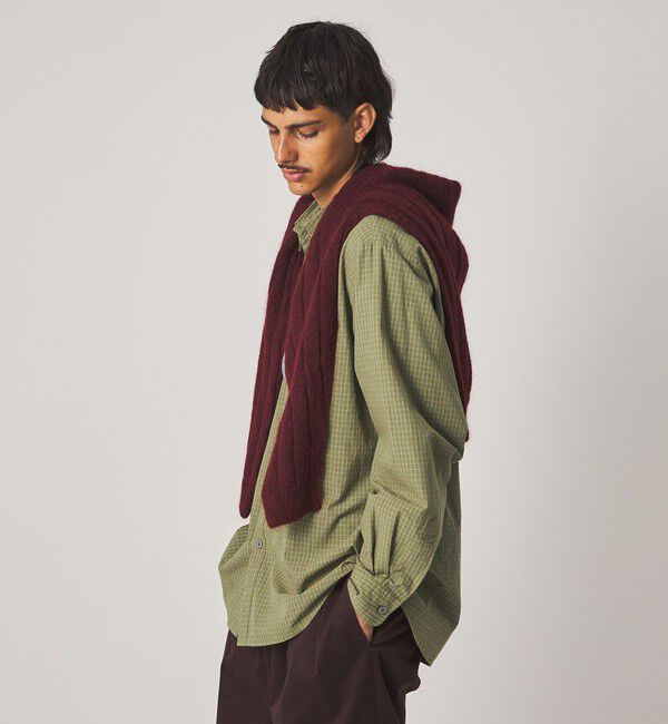 STEVEN ALAN「＜Steven Alan＞ オーガニックコットン ミニチェック リバースシーム シャツ LOOSE」|シャツ・ブラウス|
