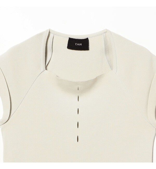 Demi-Luxe BEAMS 「TAN / アイレット ニット ノースリーブ トップス」|ニット・セーター|