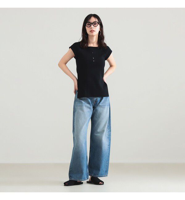 Demi-Luxe BEAMS 「TAN / アイレット ニット ノースリーブ トップス」|ニット・セーター|