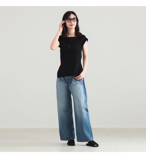 Demi-Luxe BEAMS 「TAN / アイレット ニット ノースリーブ トップス」|ニット・セーター|