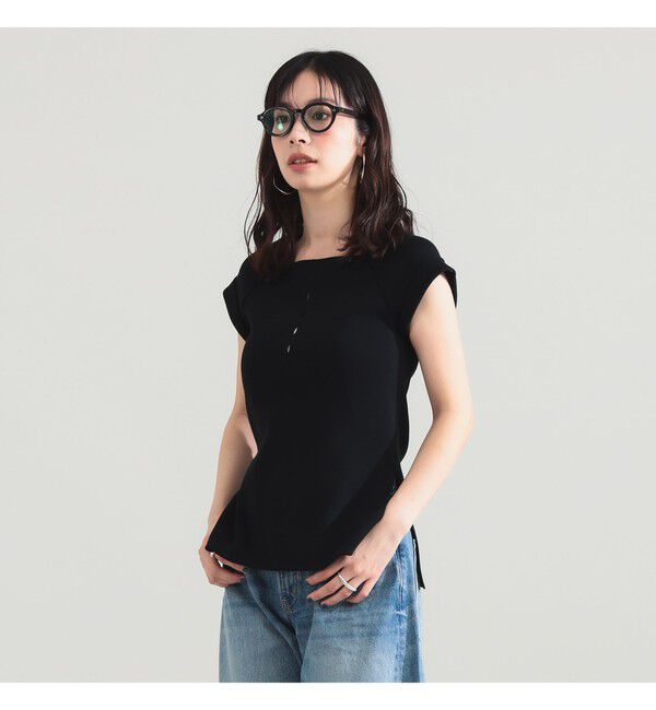Demi-Luxe BEAMS 「TAN / アイレット ニット ノースリーブ トップス」|ニット・セーター|