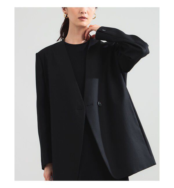 Demi-Luxe BEAMS 「ラペルレス オーバー ジャケット」|ダッフルコート|