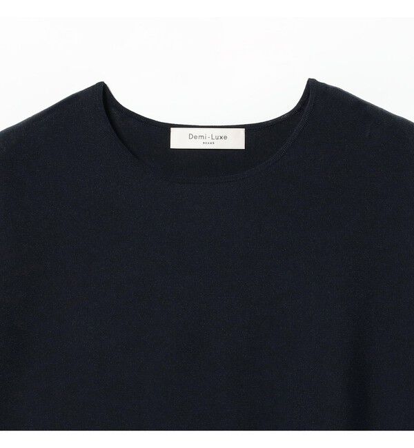 Demi-Luxe BEAMS 「レースヘム クルーネック ニットプルオーバー」|ニット・セーター|