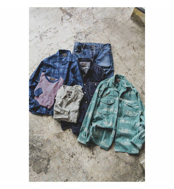 BEAMS PLUS「Pocket Tee Indigo Stripe」|Tシャツ・カットソー|