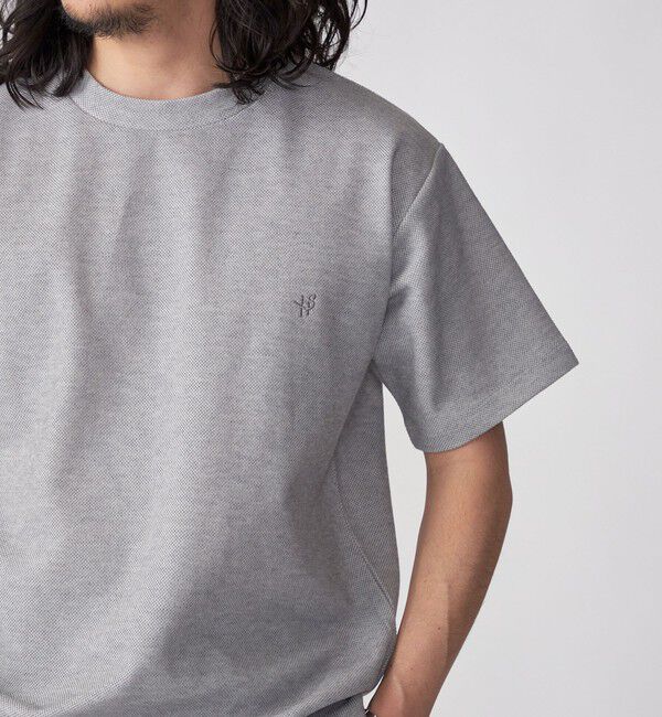 SHIPS「【WEB限定】SHIPS:〈手洗い可能/抗菌/防臭〉ワンポイント ロゴ バーズアイ Tシャツ」|Tシャツ・カットソー|