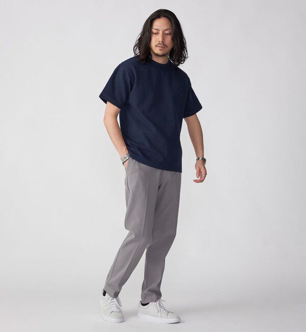 SHIPS「【WEB限定】SHIPS:〈手洗い可能/抗菌/防臭〉ワンポイント ロゴ バーズアイ Tシャツ」|Tシャツ・カットソー|