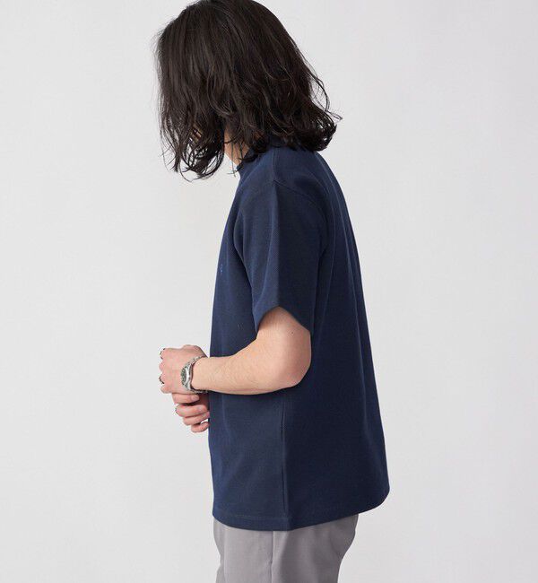 SHIPS「【WEB限定】SHIPS:〈手洗い可能/抗菌/防臭〉ワンポイント ロゴ バーズアイ Tシャツ」|Tシャツ・カットソー|