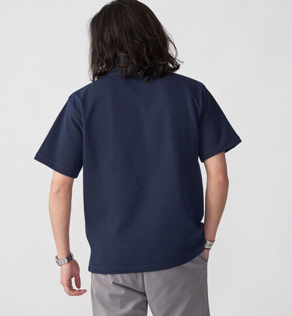 SHIPS「【WEB限定】SHIPS:〈手洗い可能/抗菌/防臭〉ワンポイント ロゴ バーズアイ Tシャツ」|Tシャツ・カットソー|