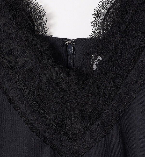 quaranciel「quaranciel:〈手洗い可能〉ウーステッド レース コンシャス ワンピース」|ワンピース|