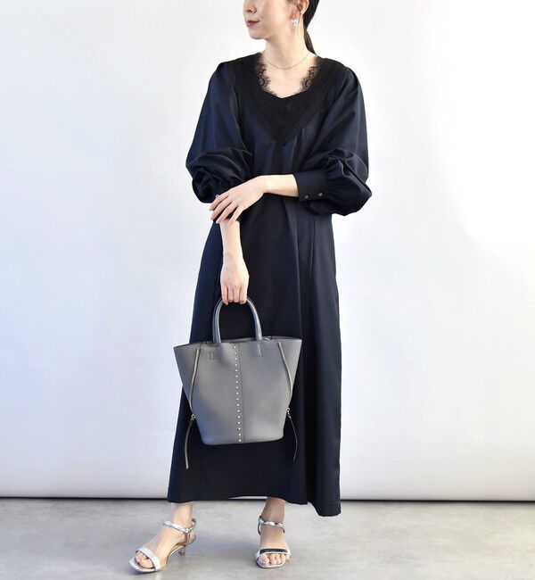 quaranciel「quaranciel:〈手洗い可能〉ウーステッド レース コンシャス ワンピース」|ワンピース|